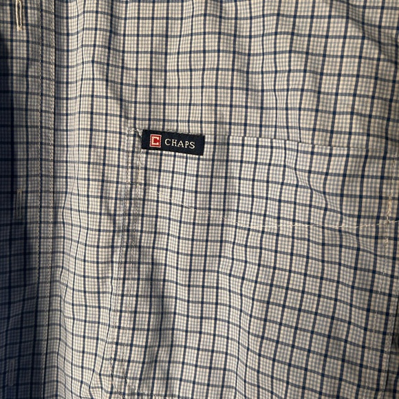 Ralph Lauren Shirt mens Light Blue Striped Chaps XLT - Picture 2 of 7